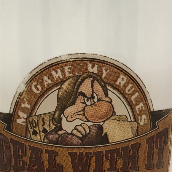 Disneyland Resort Grumpy My Game My Rules I Win Tall Pilsner Beer Glass Stein - Picture 3 of 15